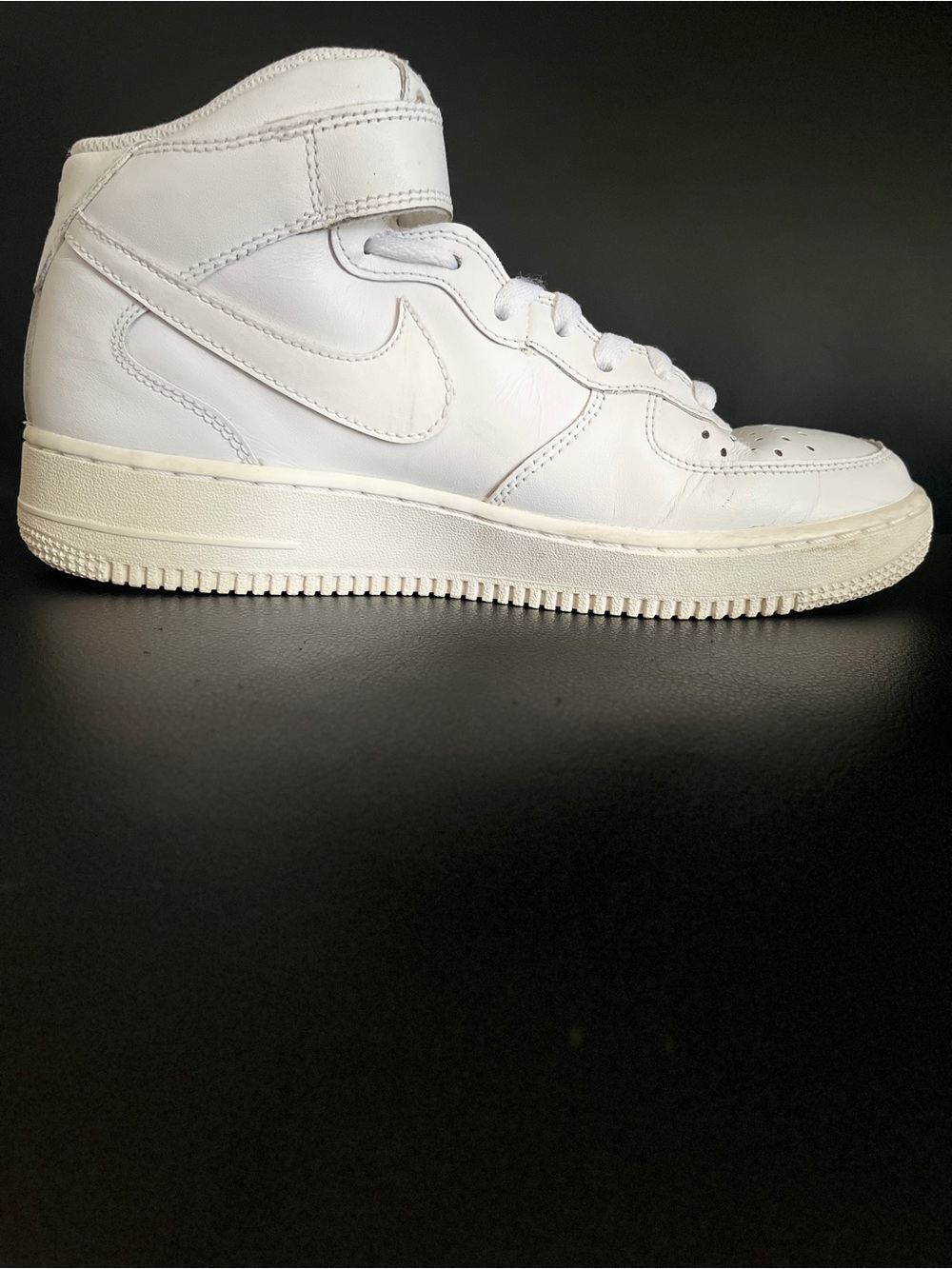 Nike Air Force 1 Mid ‘07 Triple White AF1 Shoes - Men’s 8 - Picture 4 of 12